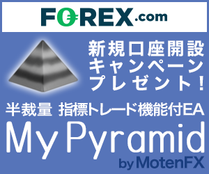 FOREX.com×タイアップキャンペーン☆MyPyramid指標発表トレード機能付☆プレゼント！
