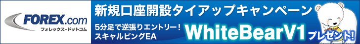 FOREX.com×タイアップキャンペーン☆WhiteBearV1☆プレゼント!