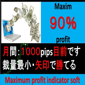 矢印で利益確定・最高の利益・Maxim９０％profit「Maximum profit indicator soft」